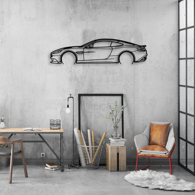Vanquish S 2017 Classic Silhouette Metal Wall Art - Automotive Garage Decor