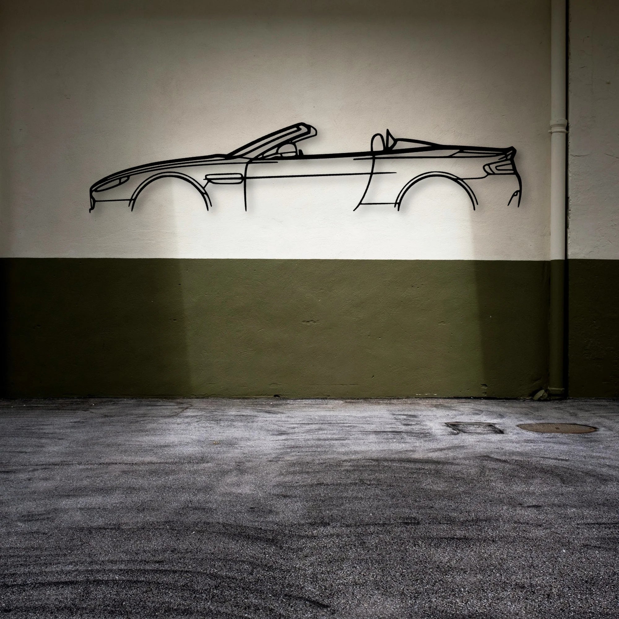 Vantage Volante 2014 Classic Silhouette Metal Wall Art - Automotive Garage Decor