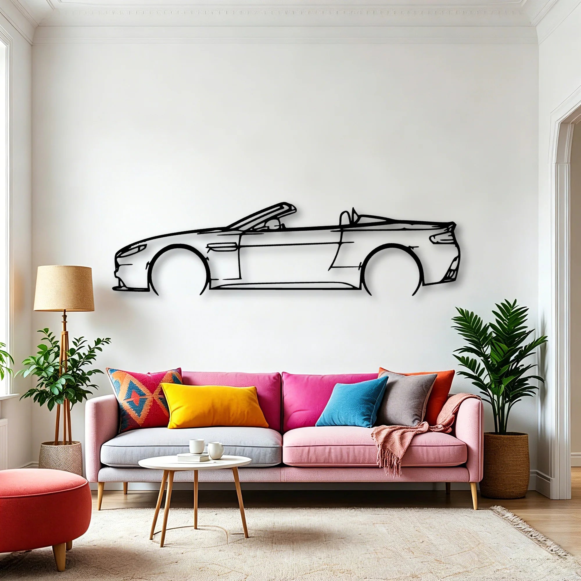 Vantage Volante GT 2016 Classic Silhouette Metal Wall Art - Automotive Garage Decor