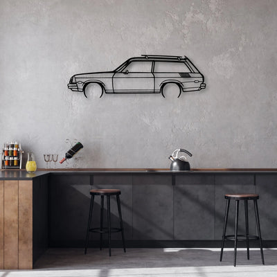 Vega Estate Wagon 1976 Classic Silhouette Metal Wall Art - Automotive Garage Decor