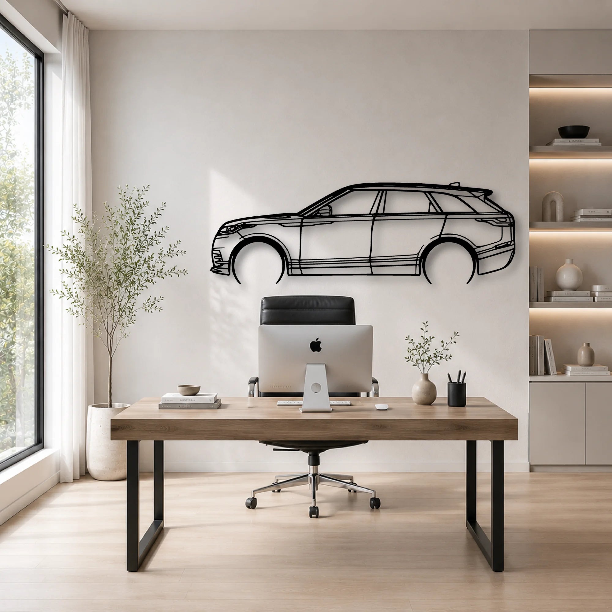Velar 2020 Classic Silhouette Metal Wall Art - Automotive Garage Decor