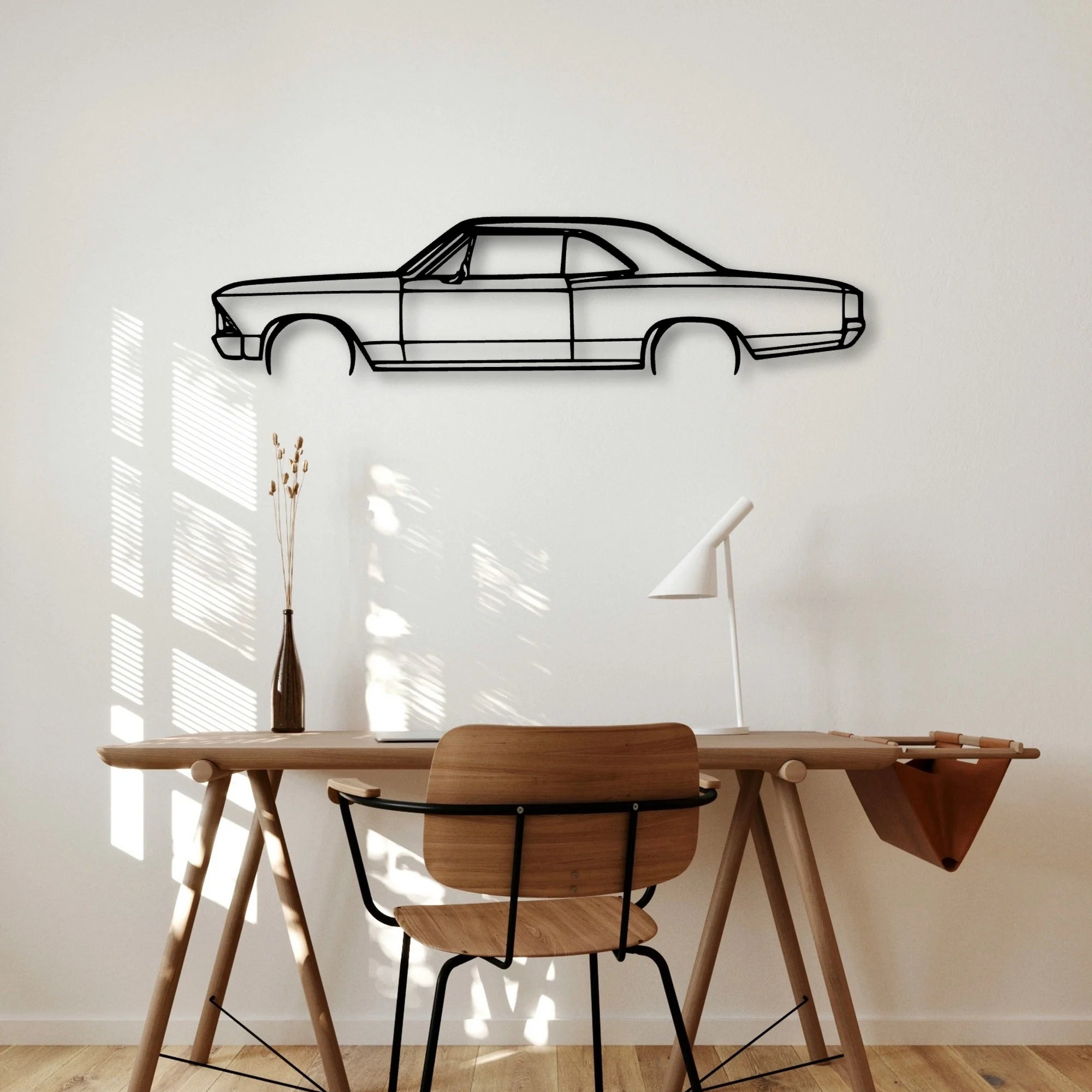 Velle SS 1966 Classic Silhouette Metal Wall Art - Automotive Garage Decor