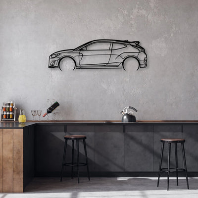 Veloster N 2 Classic Silhouette Metal Wall Art - Automotive Garage Decor