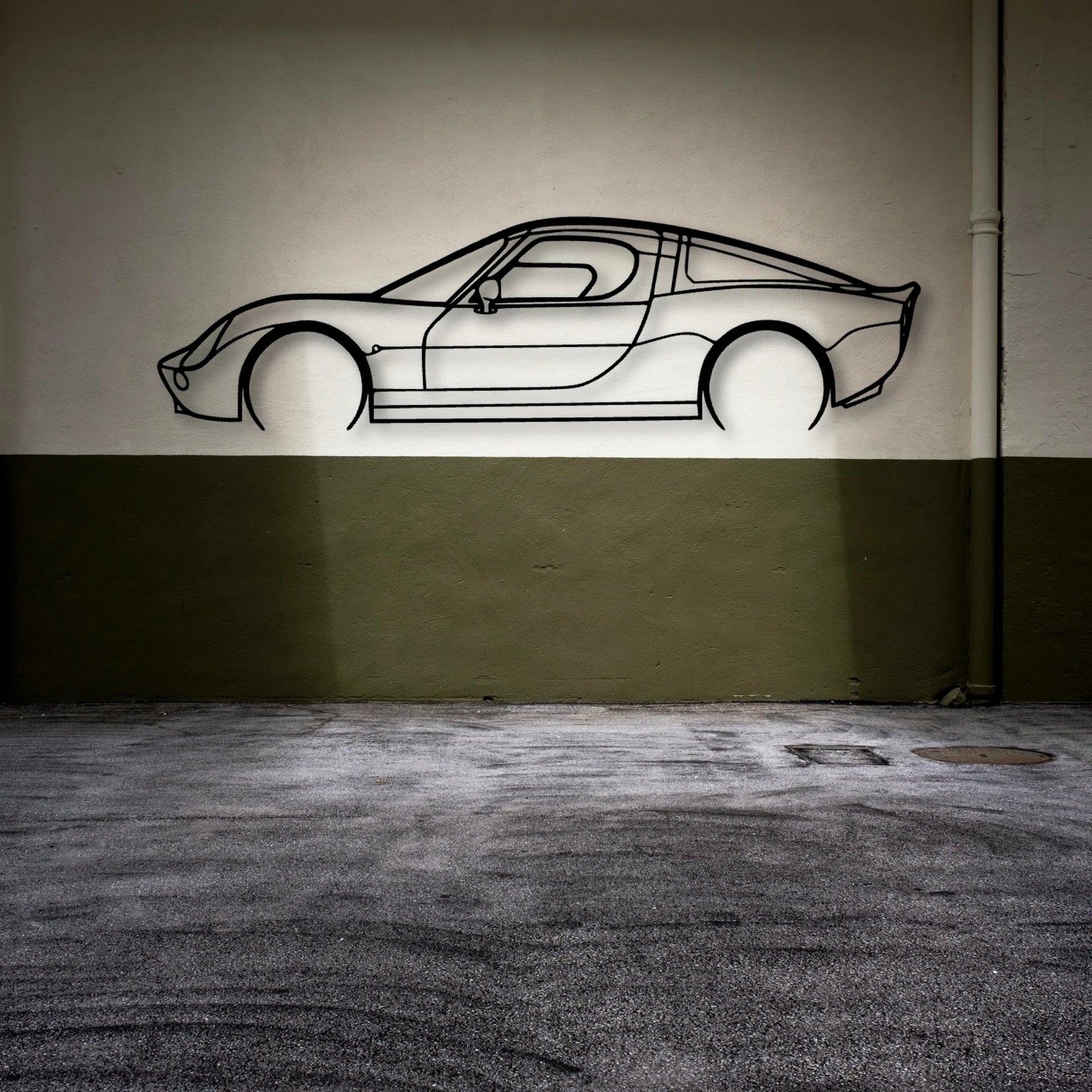 Vertige Classic Silhouette Metal Wall Art - Automotive Garage Decor