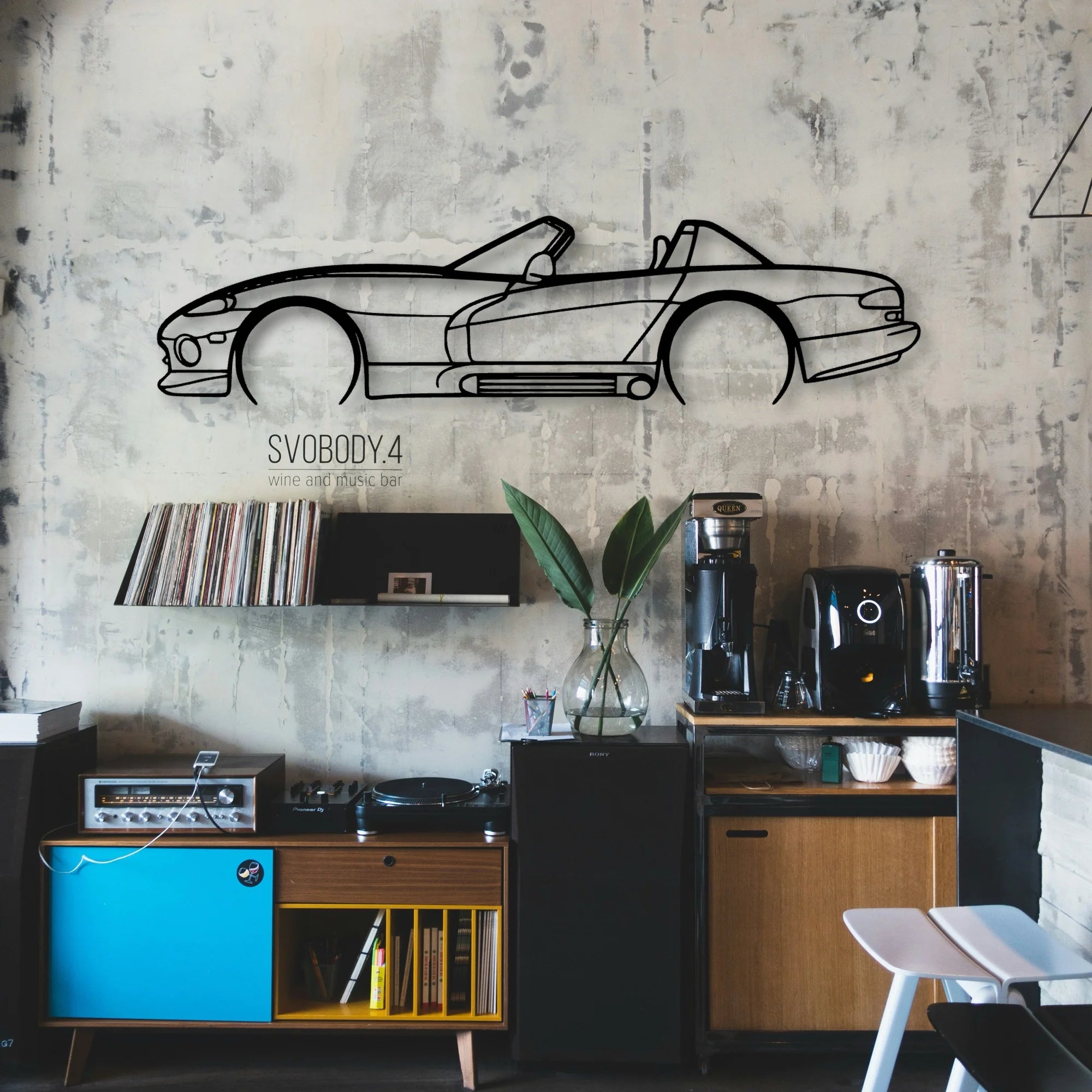 Viper 1993 RT10 Classic Silhouette Metal Wall Art - Automotive Garage Decor
