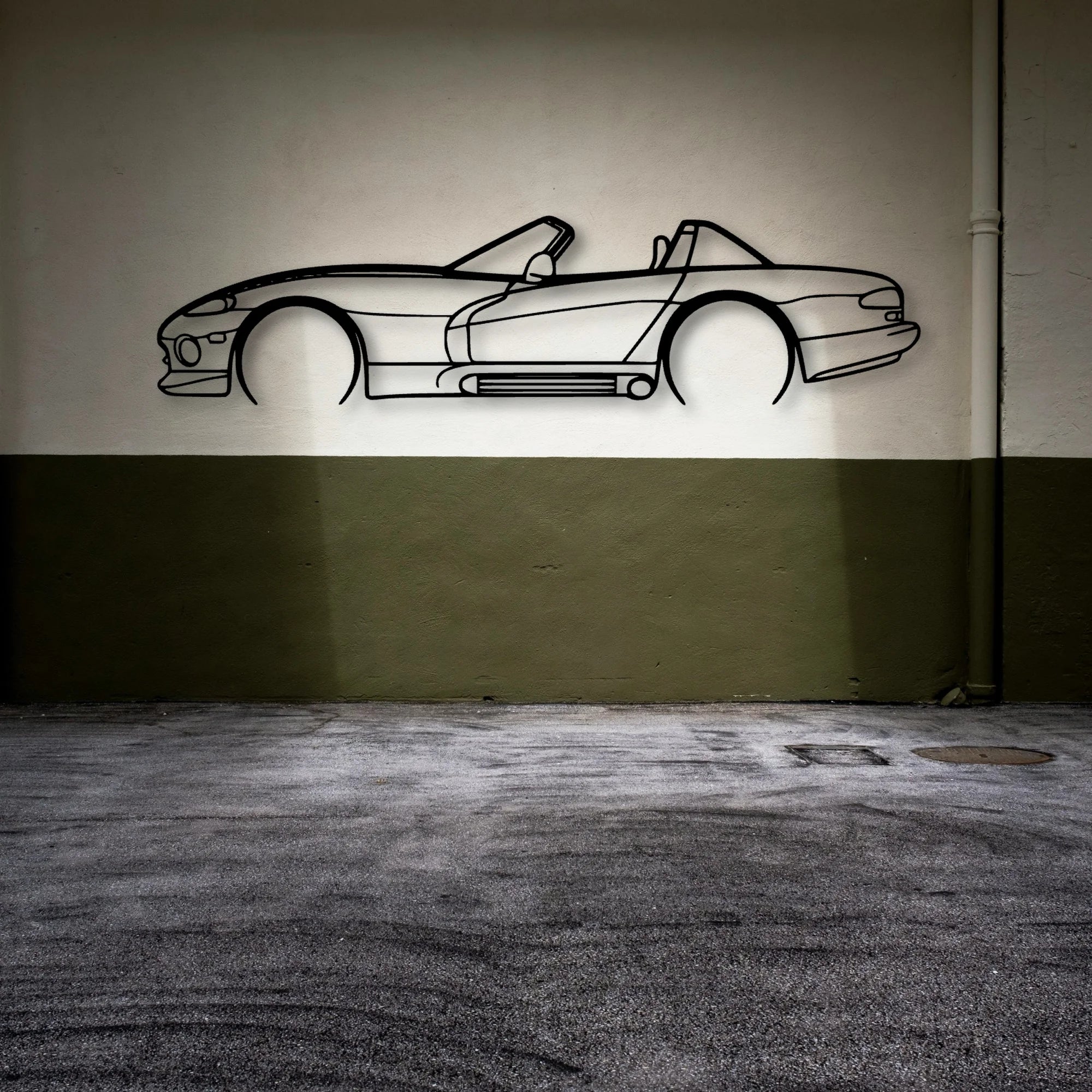 Viper 1993 RT10 Classic Silhouette Metal Wall Art - Automotive Garage Decor