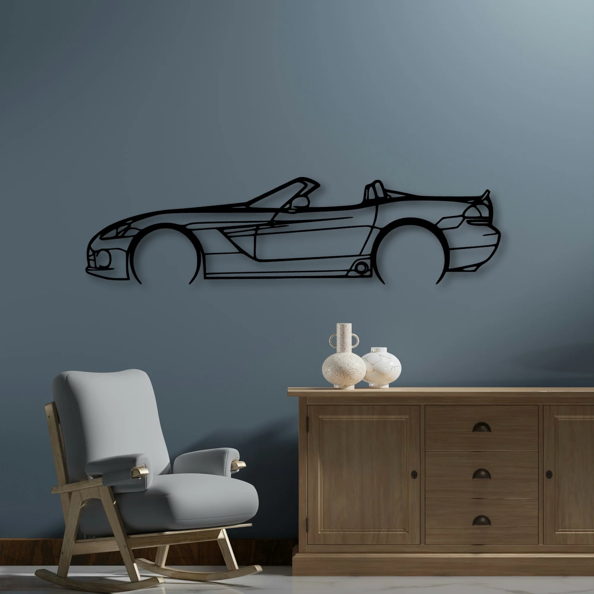 Viper 2005 Classic Silhouette Metal Wall Art - Automotive Garage Decor