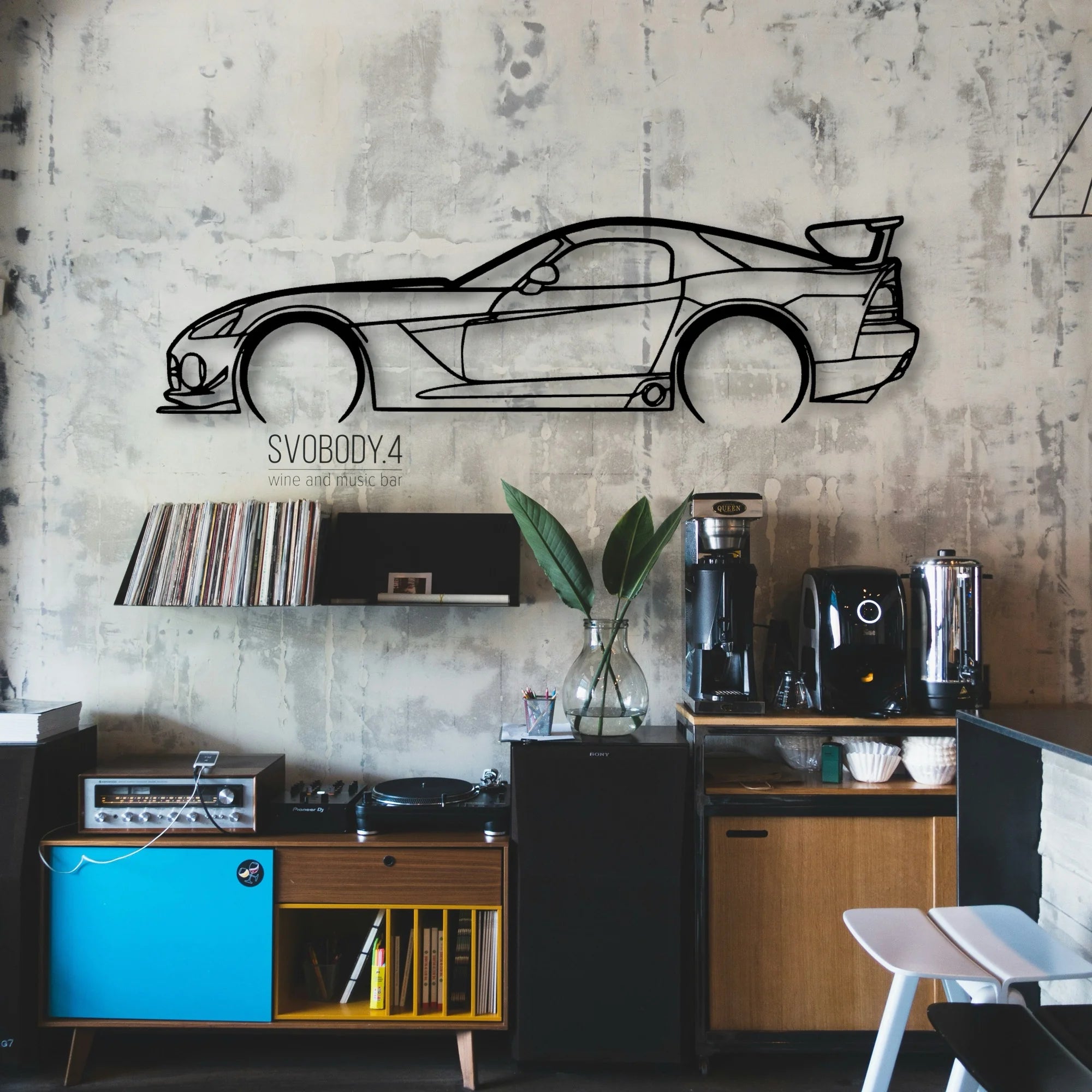 Viper ACR 2009 Classic Silhouette Metal Wall Art - Automotive Garage Decor