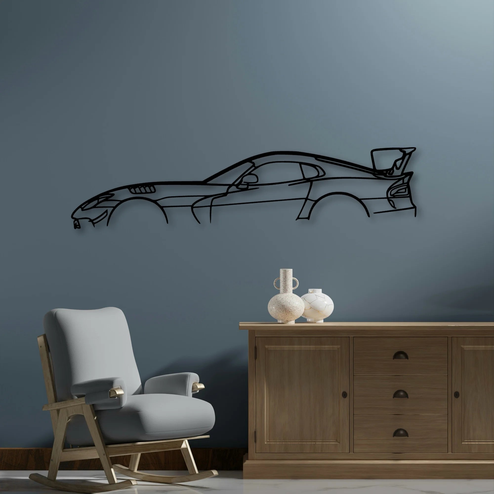 Viper ACR Gen 5 Classic Silhouette Metal Wall Art - Automotive Garage Decor