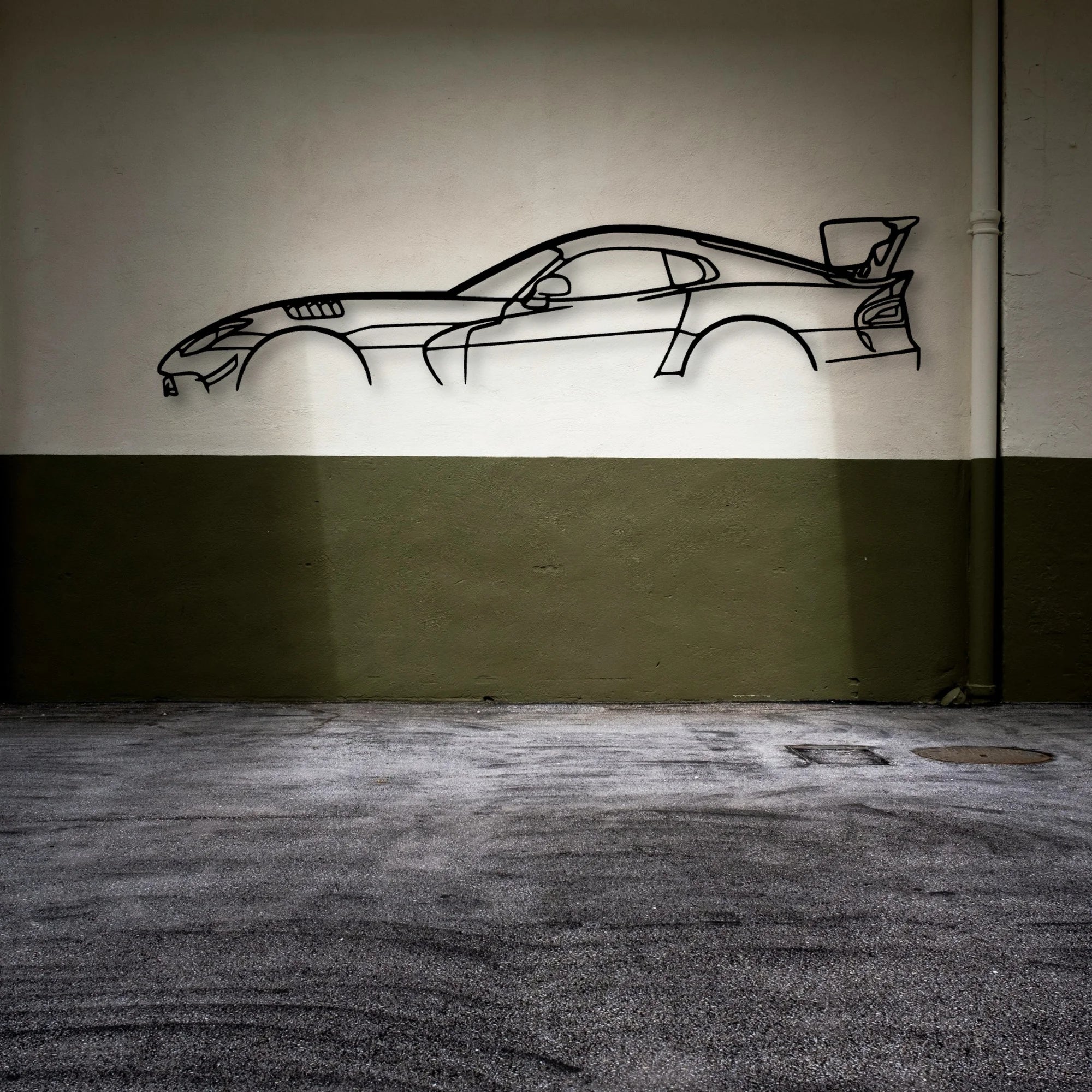 Viper ACR Gen 5 Classic Silhouette Metal Wall Art - Automotive Garage Decor