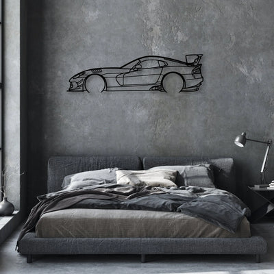 Viper ACR Gen 5 2 Classic Silhouette Metal Wall Art - Automotive Garage Decor