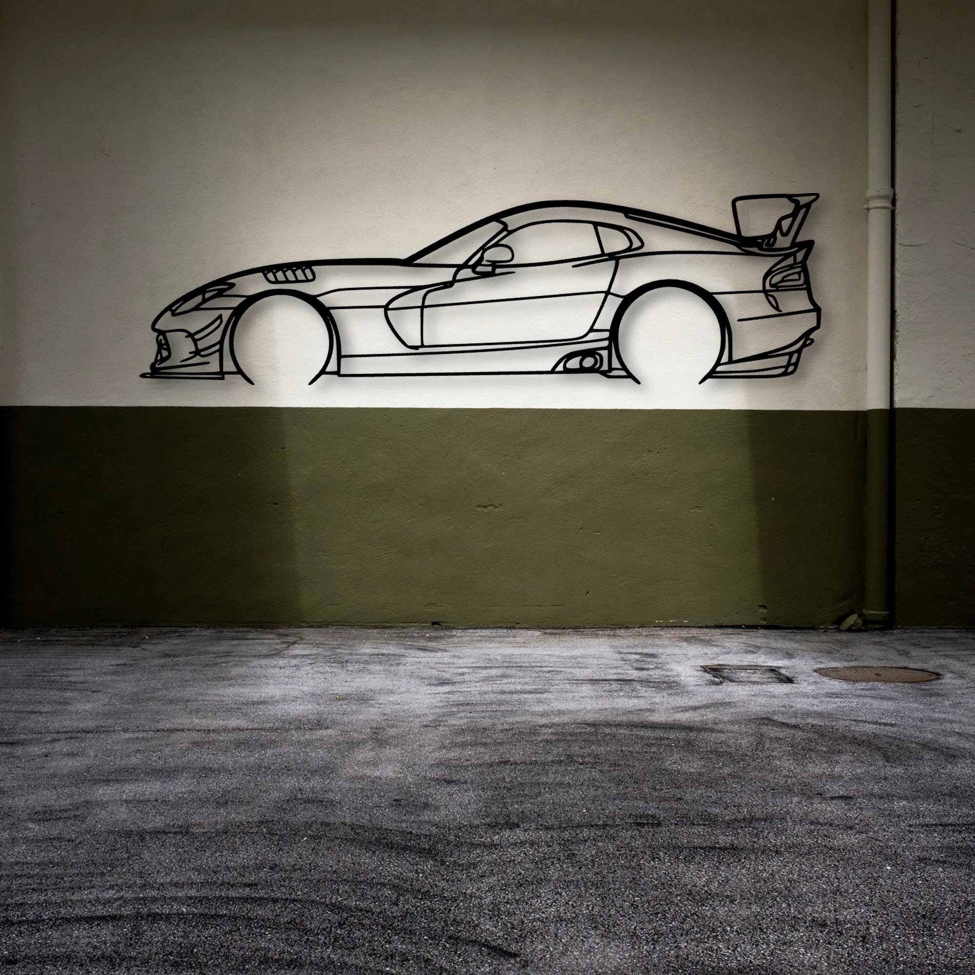 Viper ACR Gen 5 2 Classic Silhouette Metal Wall Art - Automotive Garage Decor