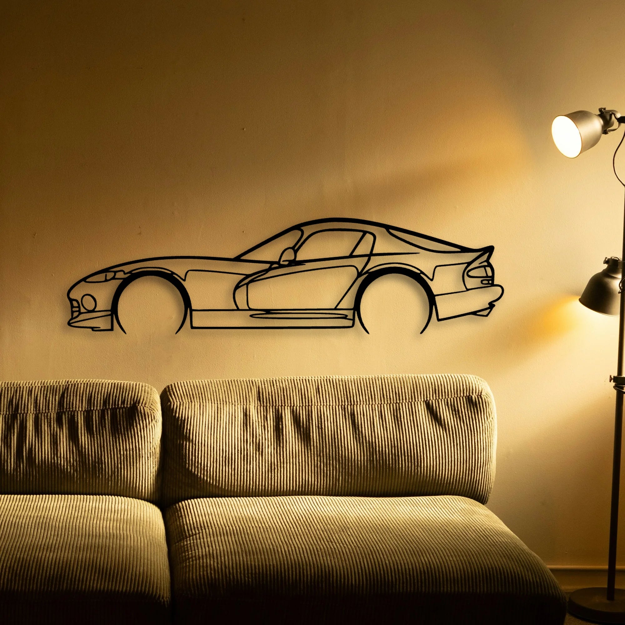 Viper ACR SR II 2002 Classic Silhouette Metal Wall Art - Automotive Garage Decor
