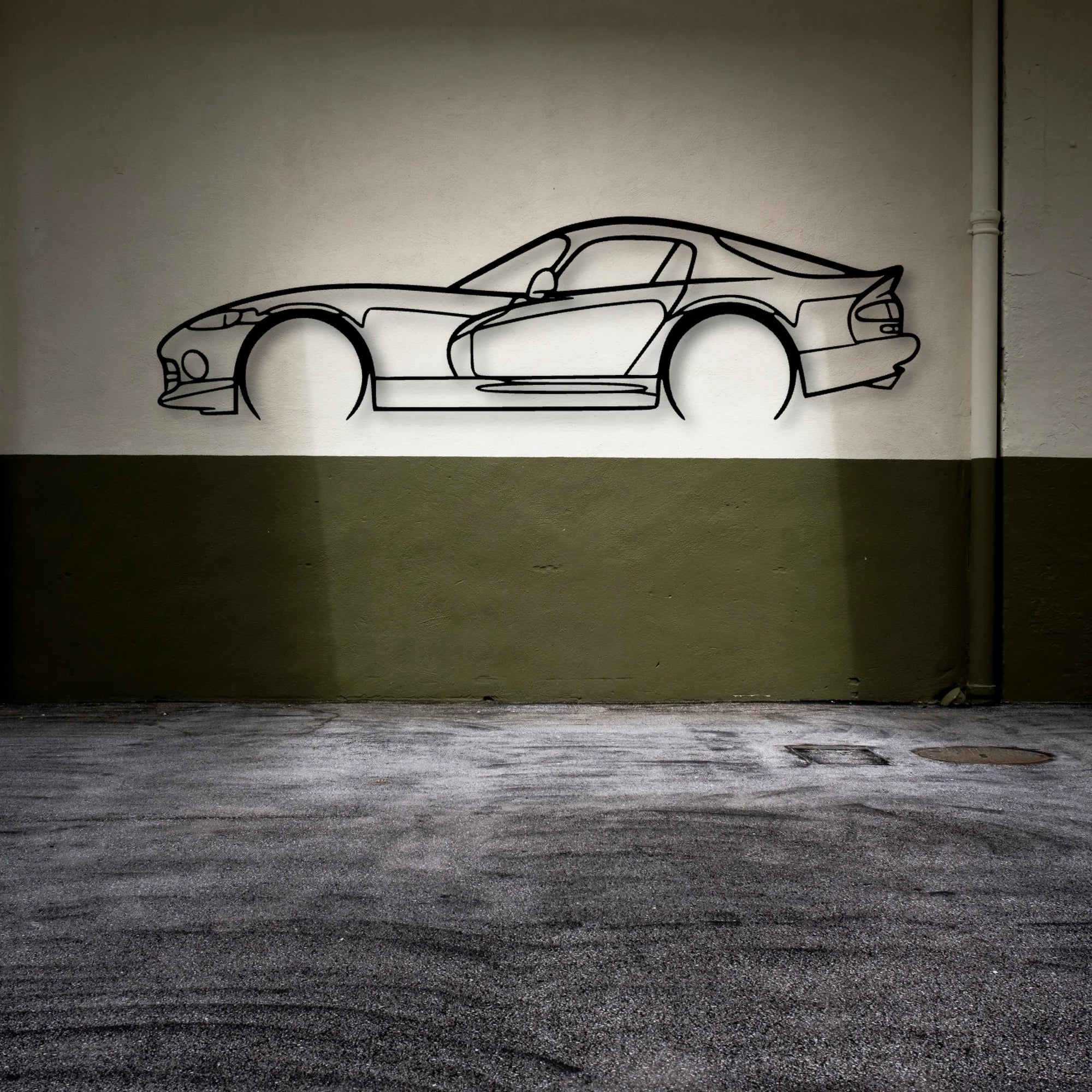 Viper ACR SR II 2002 Classic Silhouette Metal Wall Art - Automotive Garage Decor