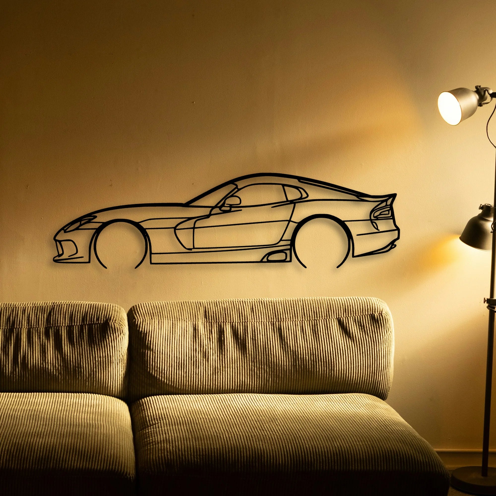 Viper Gen 5 Classic Silhouette Metal Wall Art - Automotive Garage Decor