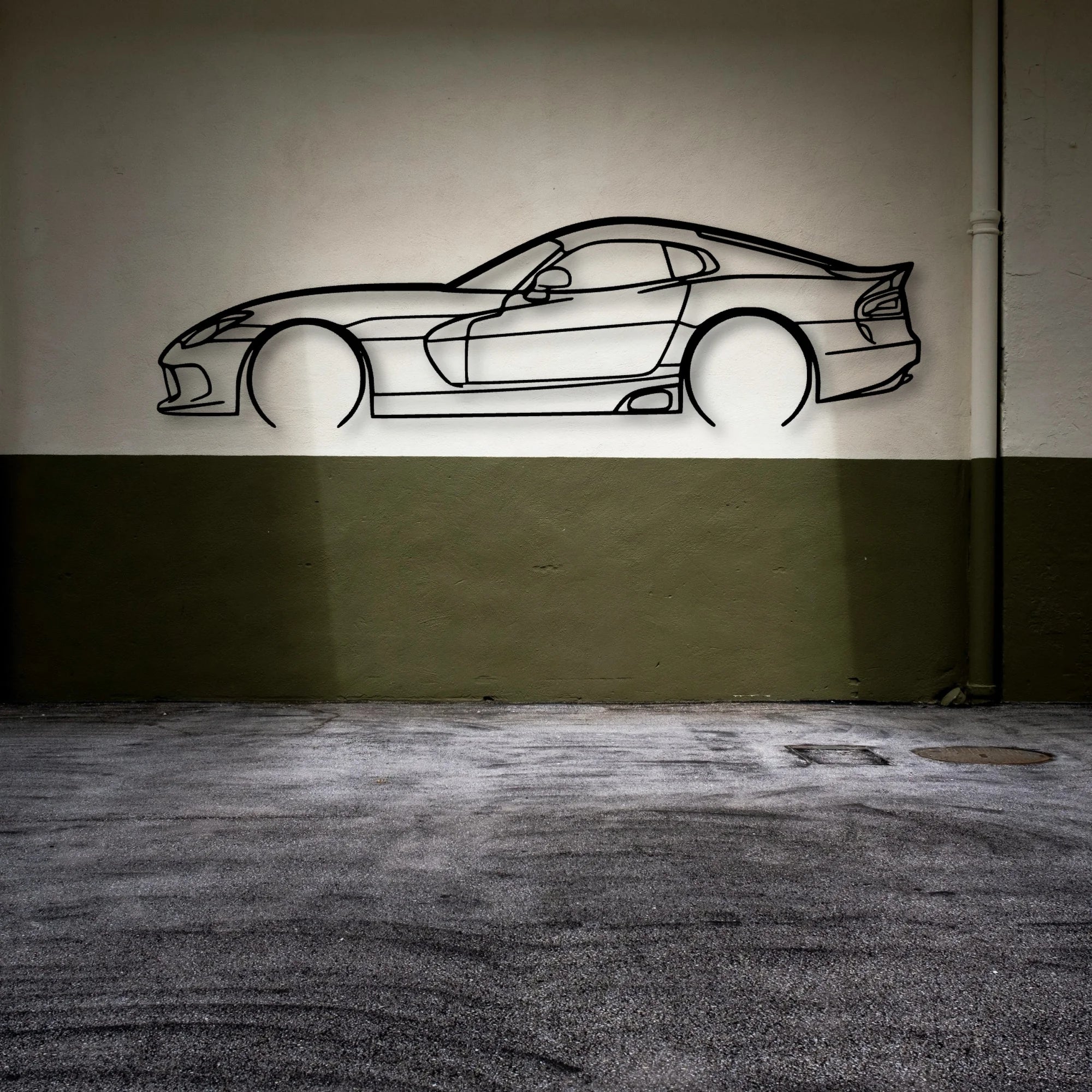 Viper Gen 5 Classic Silhouette Metal Wall Art - Automotive Garage Decor