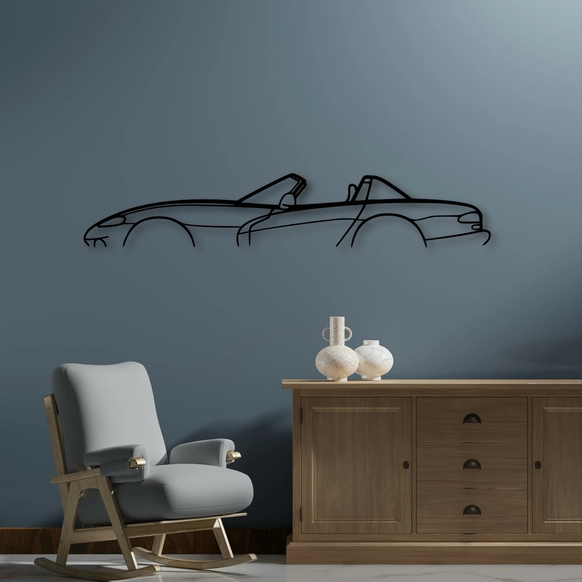 Viper RT 10 1994 Classic Silhouette Metal Wall Art - Automotive Garage Decor