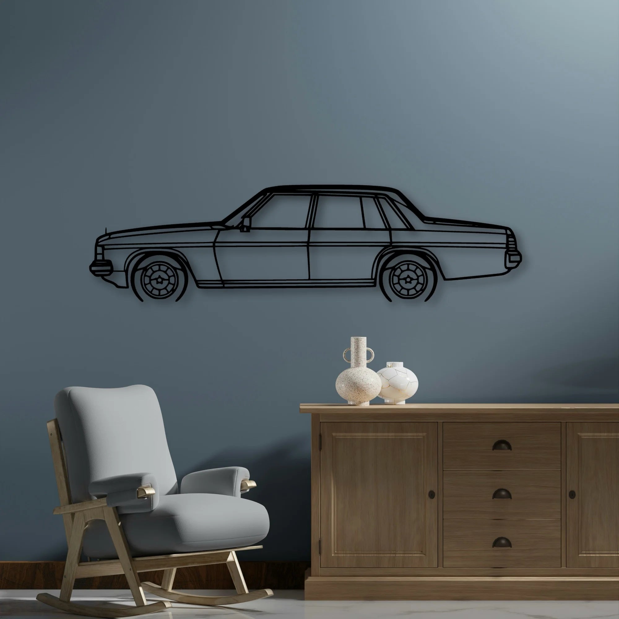 WB Caprice 1981 Classic Silhouette Metal Wall Art - Automotive Garage Decor