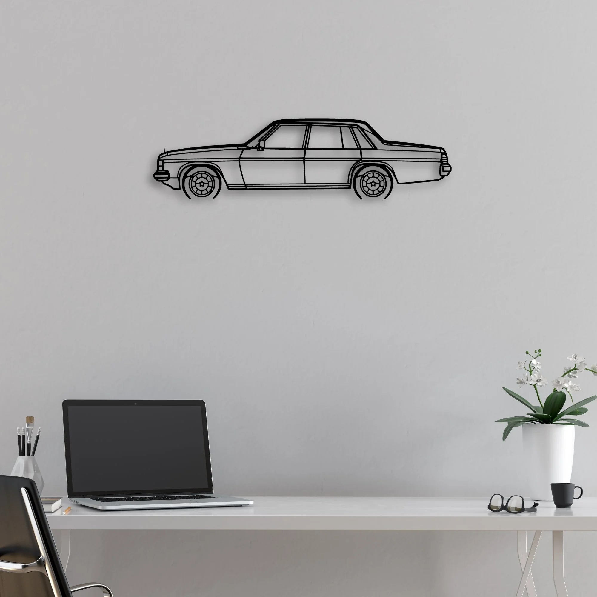 WB Caprice 1981 Classic Silhouette Metal Wall Art - Automotive Garage Decor