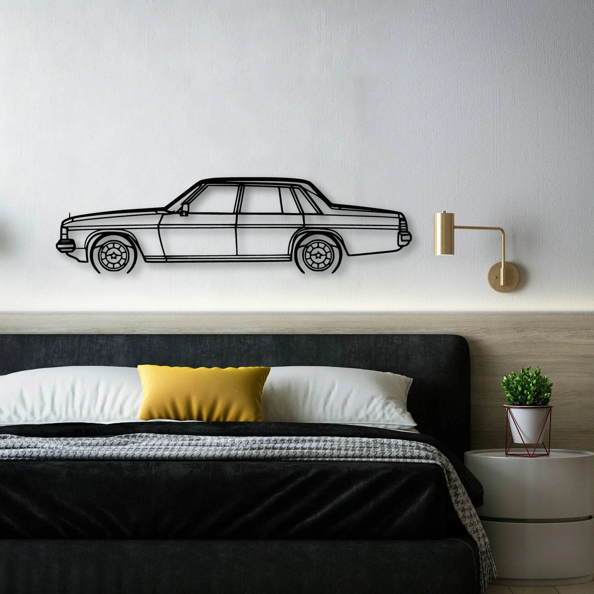 WB Caprice 1981 Classic Silhouette Metal Wall Art - Automotive Garage Decor