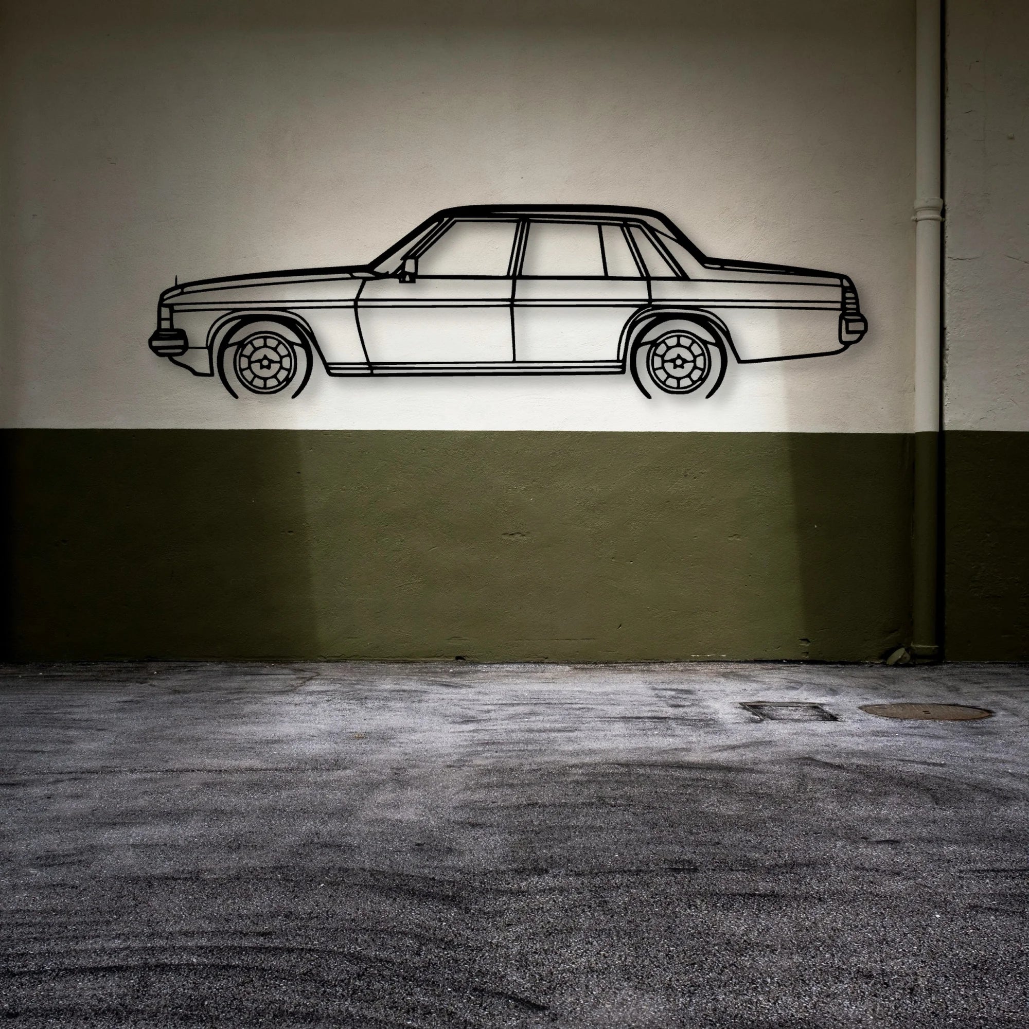 WB Caprice 1981 Classic Silhouette Metal Wall Art - Automotive Garage Decor