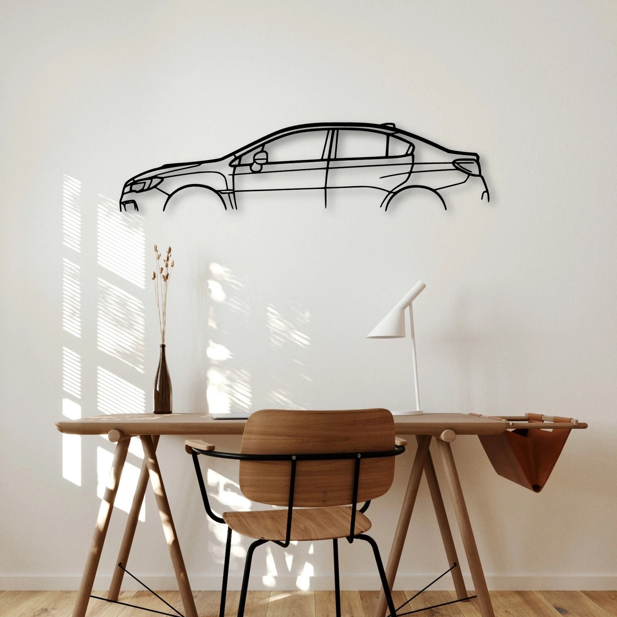 WRX 2017 Classic Silhouette Metal Wall Art - Automotive Garage Decor