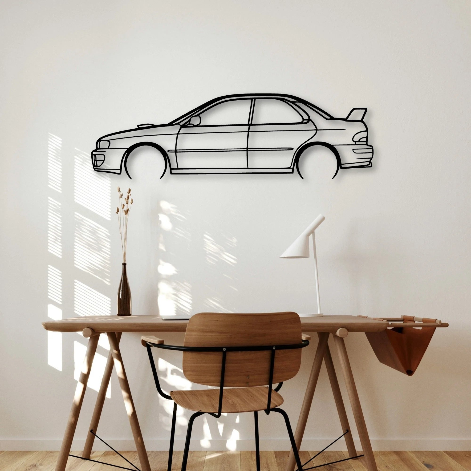 WRX Impreza 1999 Classic Silhouette Metal Wall Art - Automotive Garage Decor