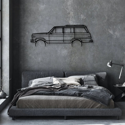 Wagoneer 1986 Classic Silhouette Metal Wall Art - Automotive Garage Decor