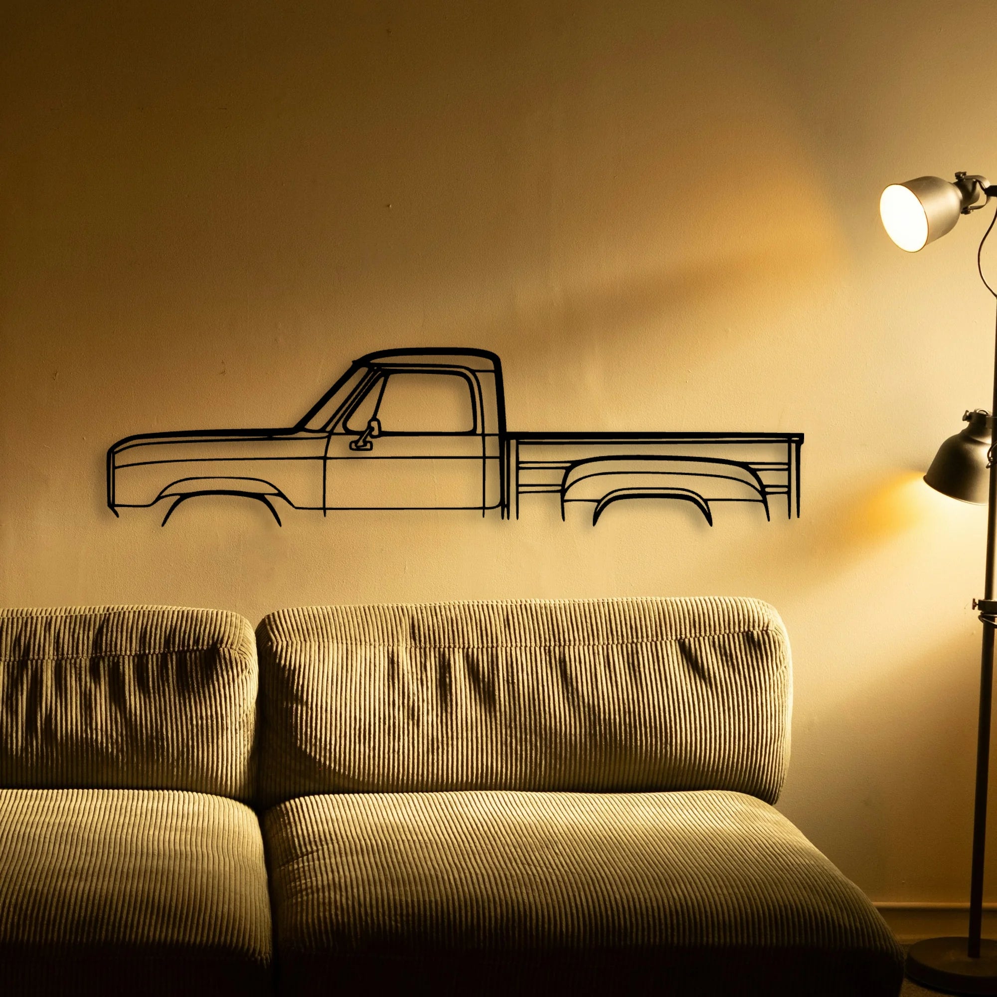 Warlock 1980 Classic Silhouette Metal Wall Art - Automotive Garage Decor