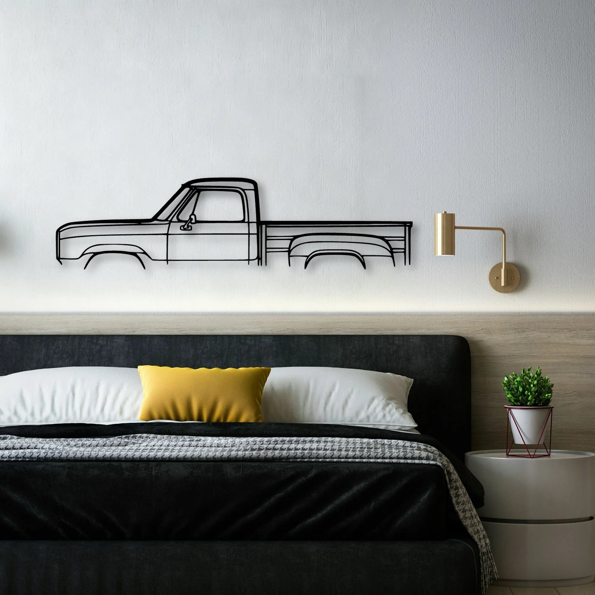 Warlock 1980 Classic Silhouette Metal Wall Art - Automotive Garage Decor