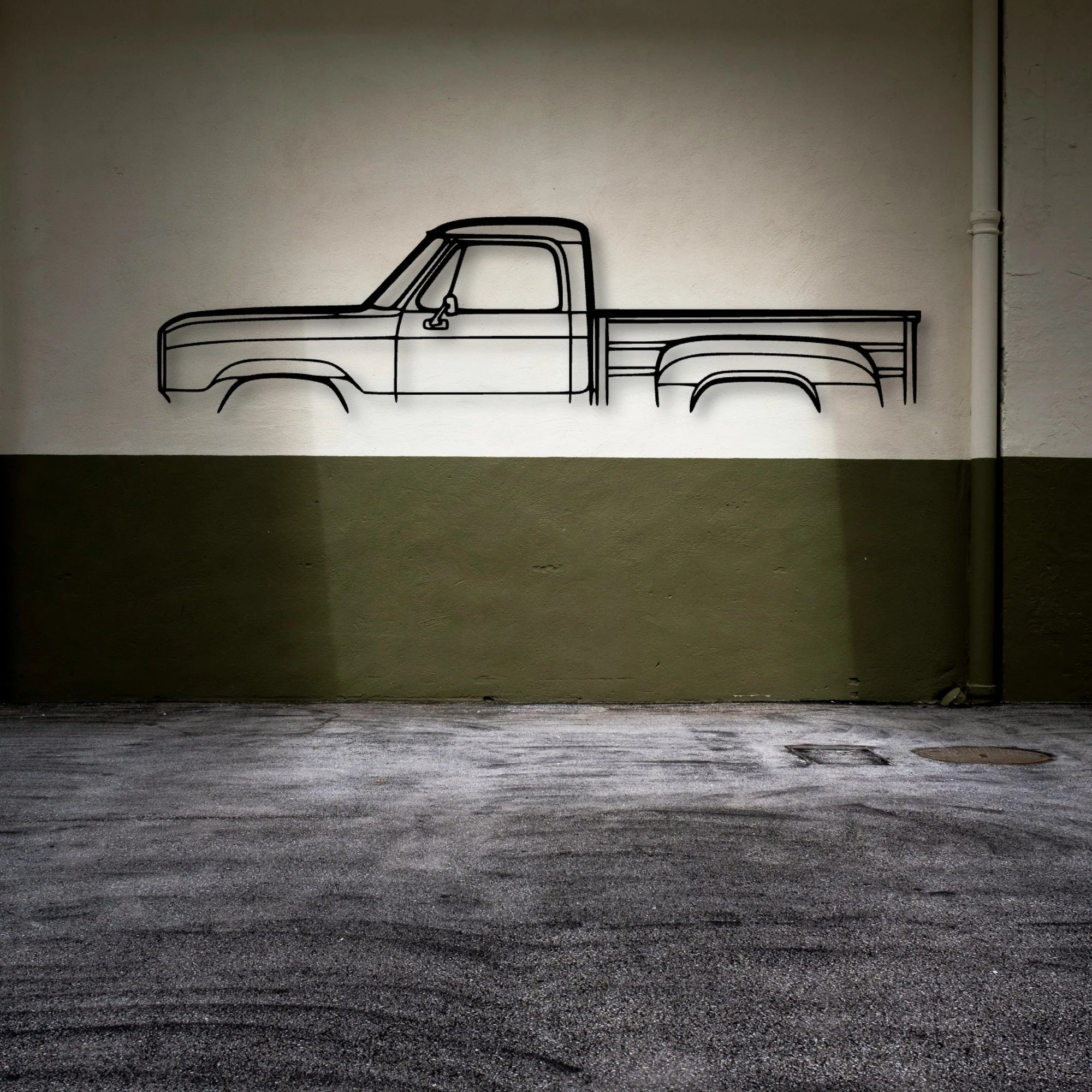 Warlock 1980 Classic Silhouette Metal Wall Art - Automotive Garage Decor