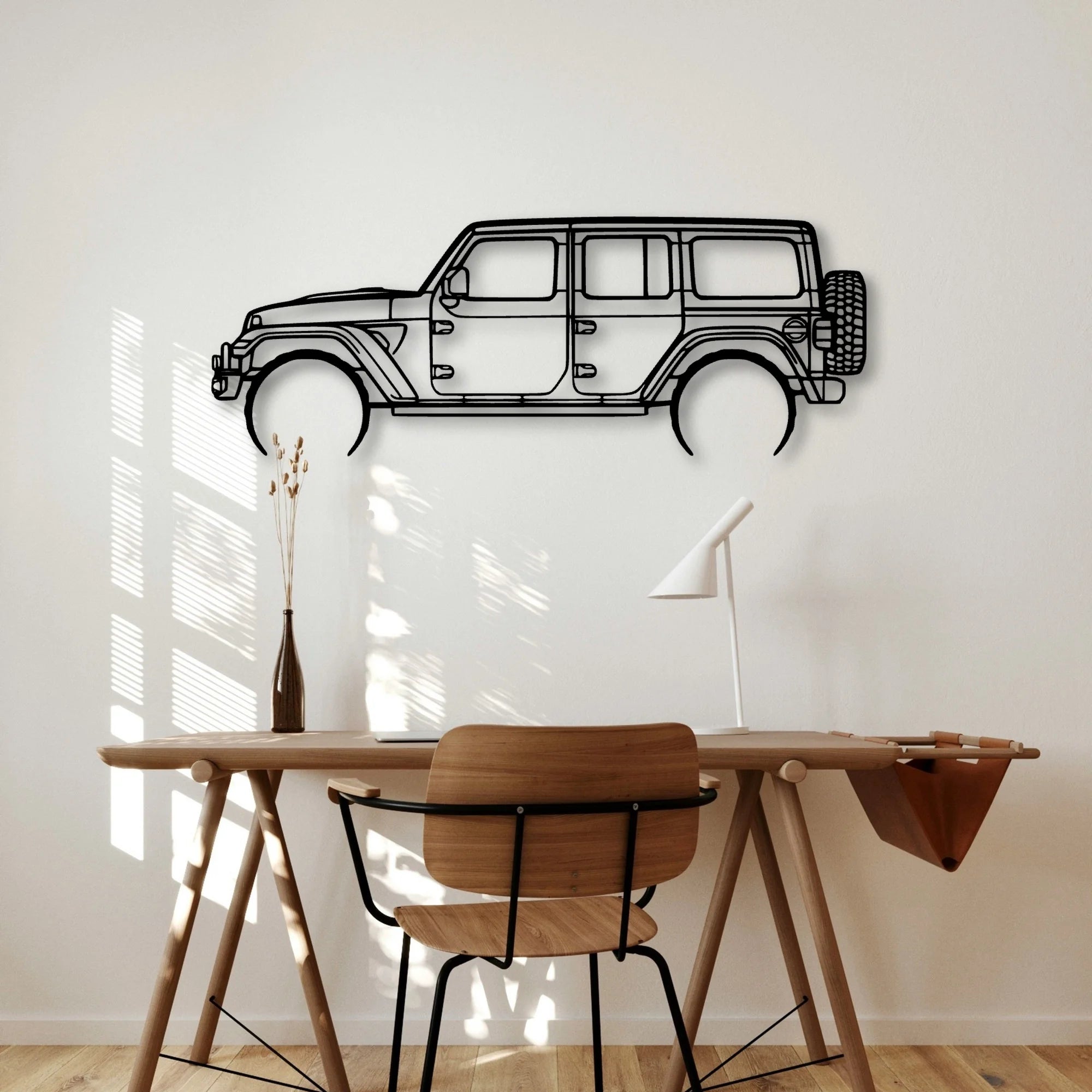Wrangler 392 XR Classic Silhouette Metal Wall Art - Automotive Garage Decor