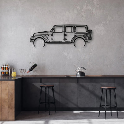 Wrangler 392 XR Classic Silhouette Metal Wall Art - Automotive Garage Decor