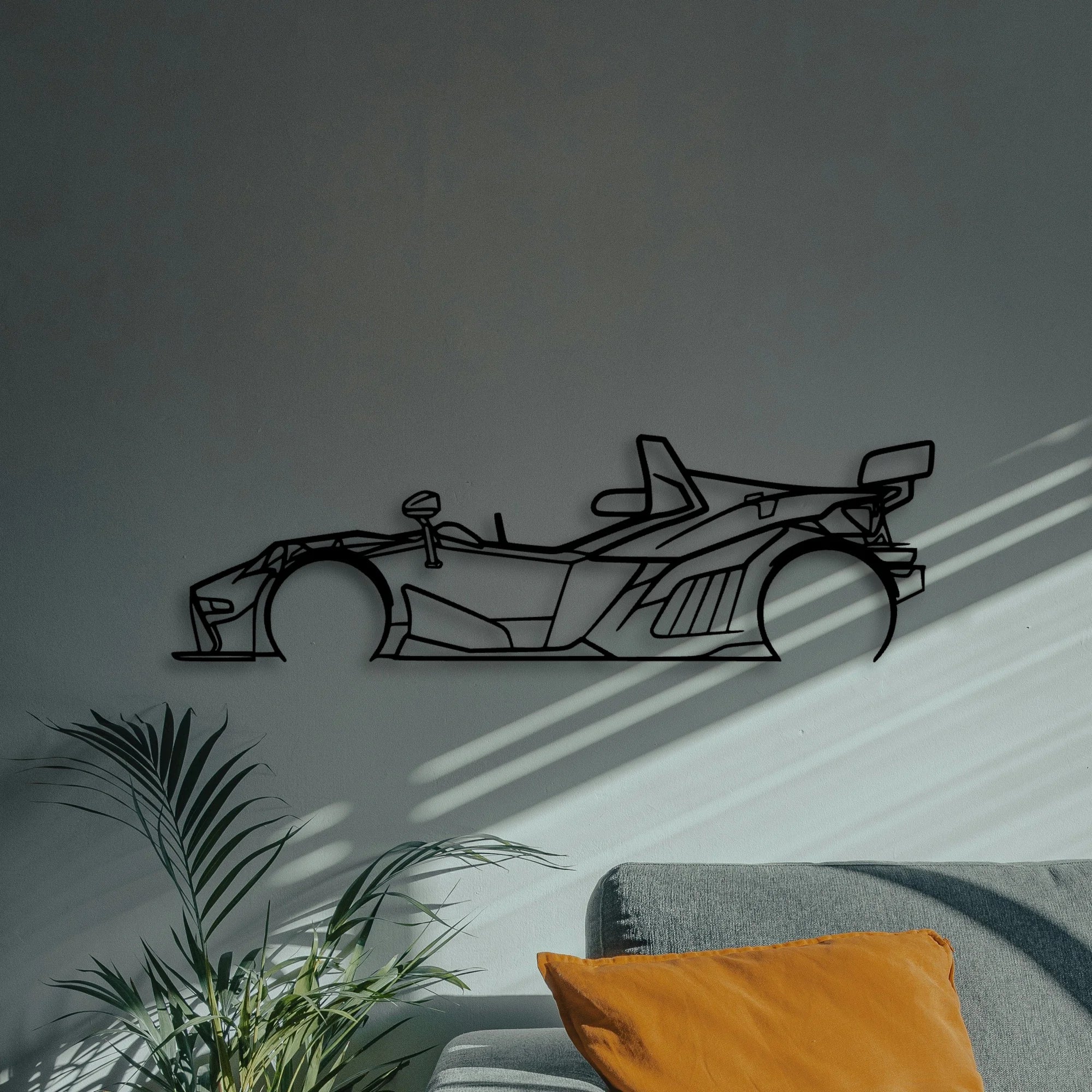 X Bow Classic Silhouette Metal Wall Art - Automotive Garage Decor
