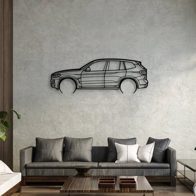 X3 M40i Classic Silhouette Metal Wall Art - Automotive Garage Decor