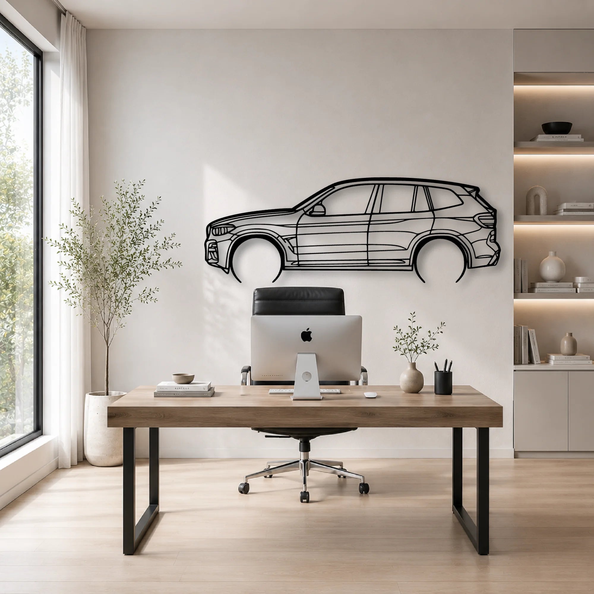 X3 M40I Classic Silhouette Metal Wall Art - Automotive Garage Decor