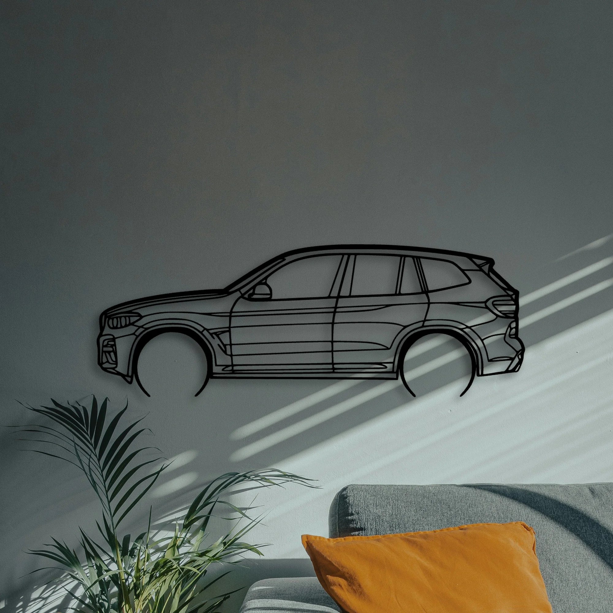X3 M40I Classic Silhouette Metal Wall Art - Automotive Garage Decor