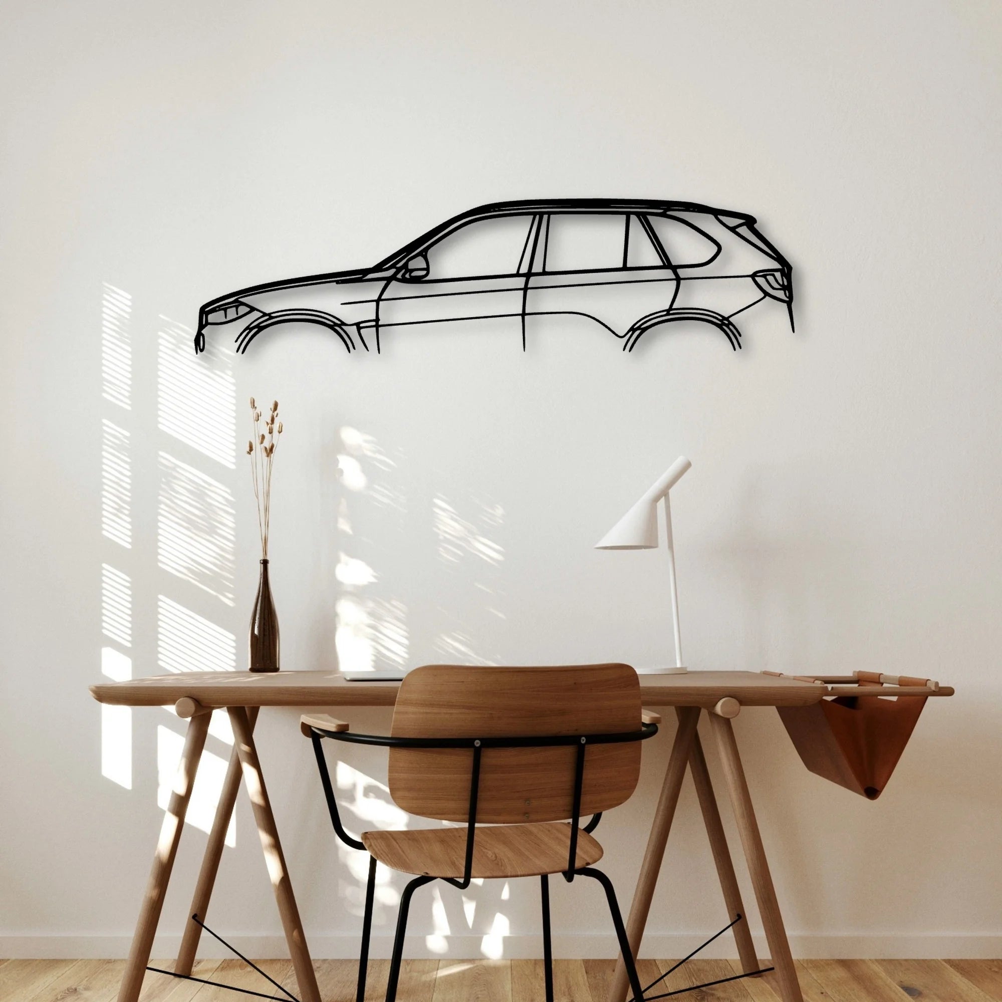 X5 2018 Classic Silhouette Metal Wall Art - Automotive Garage Decor