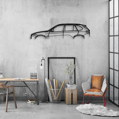 X5 2018 Classic Silhouette Metal Wall Art - Automotive Garage Decor