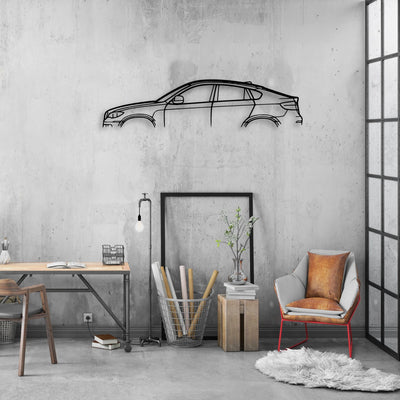 X6 2013 Classic Silhouette Metal Wall Art - Automotive Garage Decor