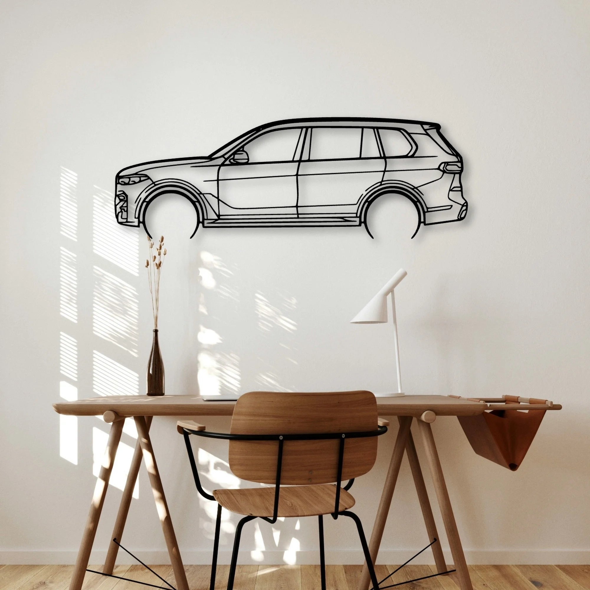 X7 2020 Classic Silhouette Metal Wall Art - Automotive Garage Decor