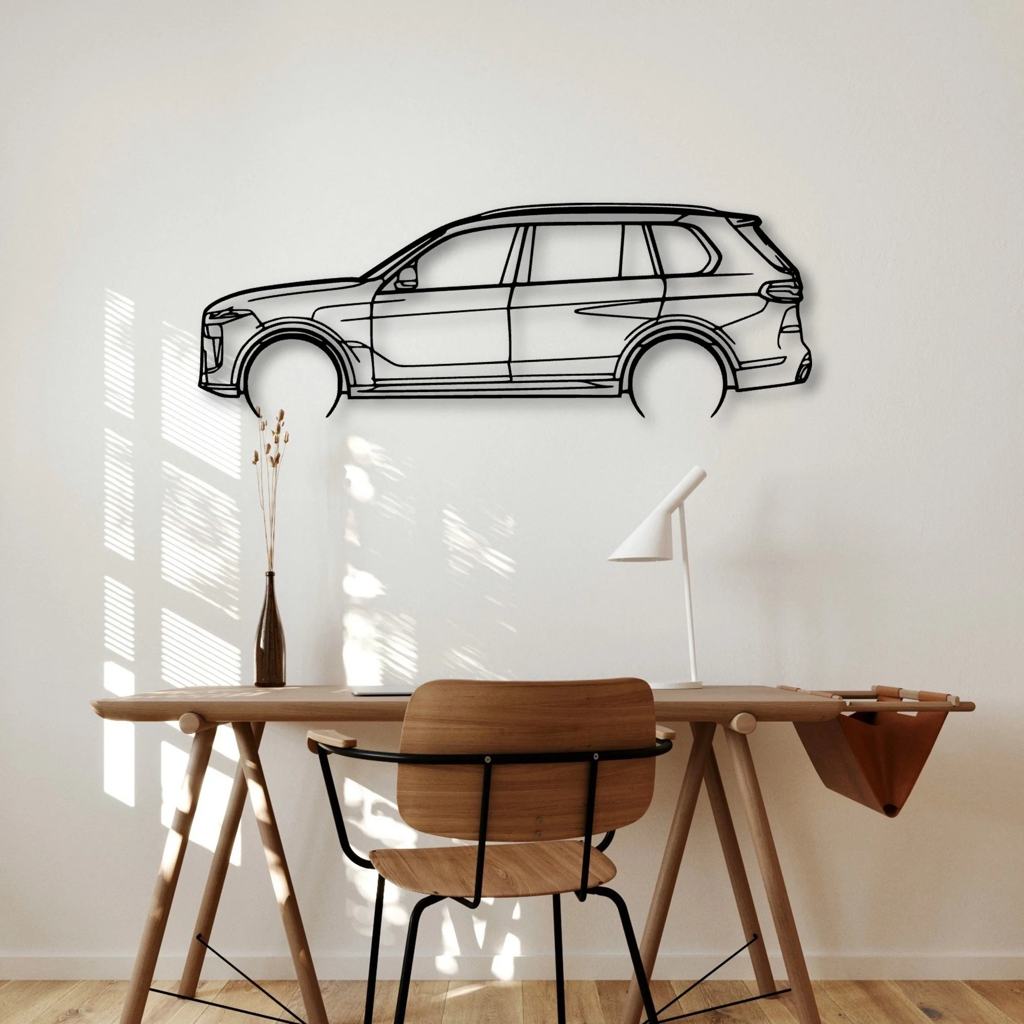 X7 2023 Classic Silhouette Metal Wall Art - Automotive Garage Decor