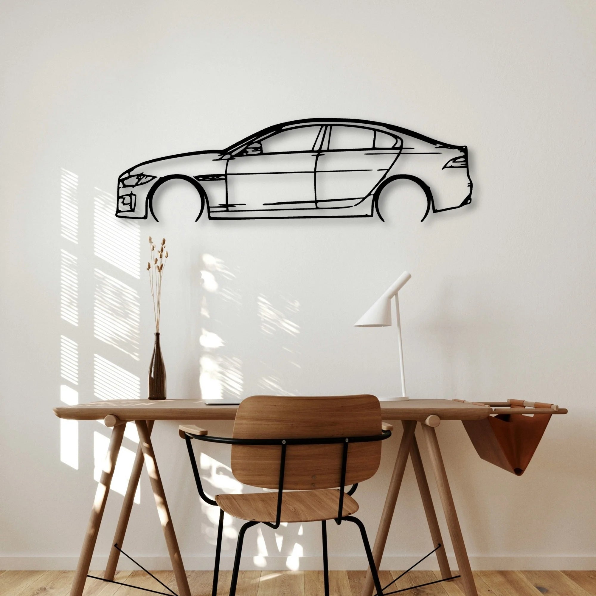 XE 2016 Classic Silhouette Metal Wall Art - Automotive Garage Decor