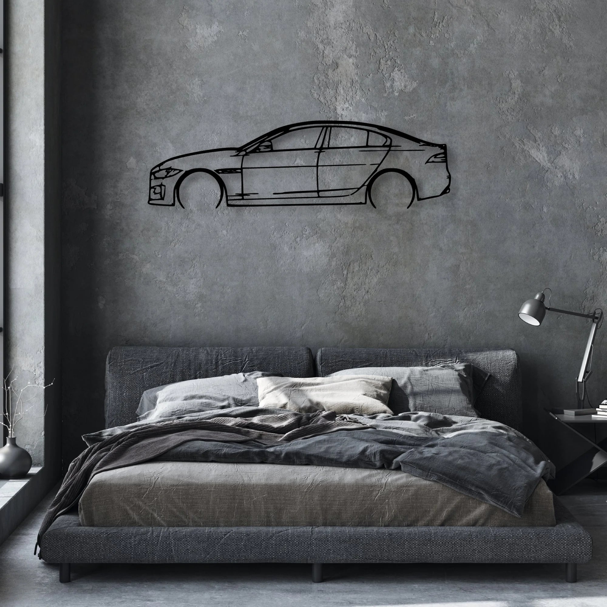 XE 2016 Classic Silhouette Metal Wall Art - Automotive Garage Decor