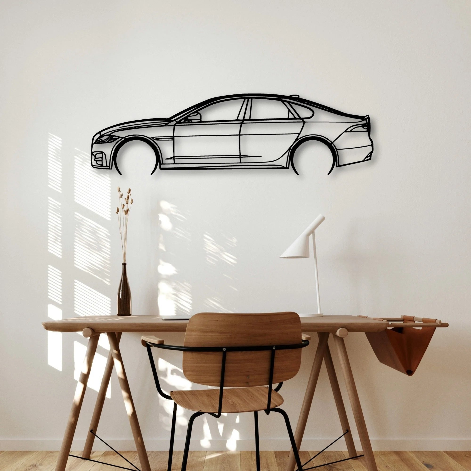 XF R 2016 Classic Silhouette Metal Wall Art - Automotive Garage Decor