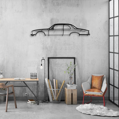 XJC 1976 Classic Silhouette Metal Wall Art - Automotive Garage Decor