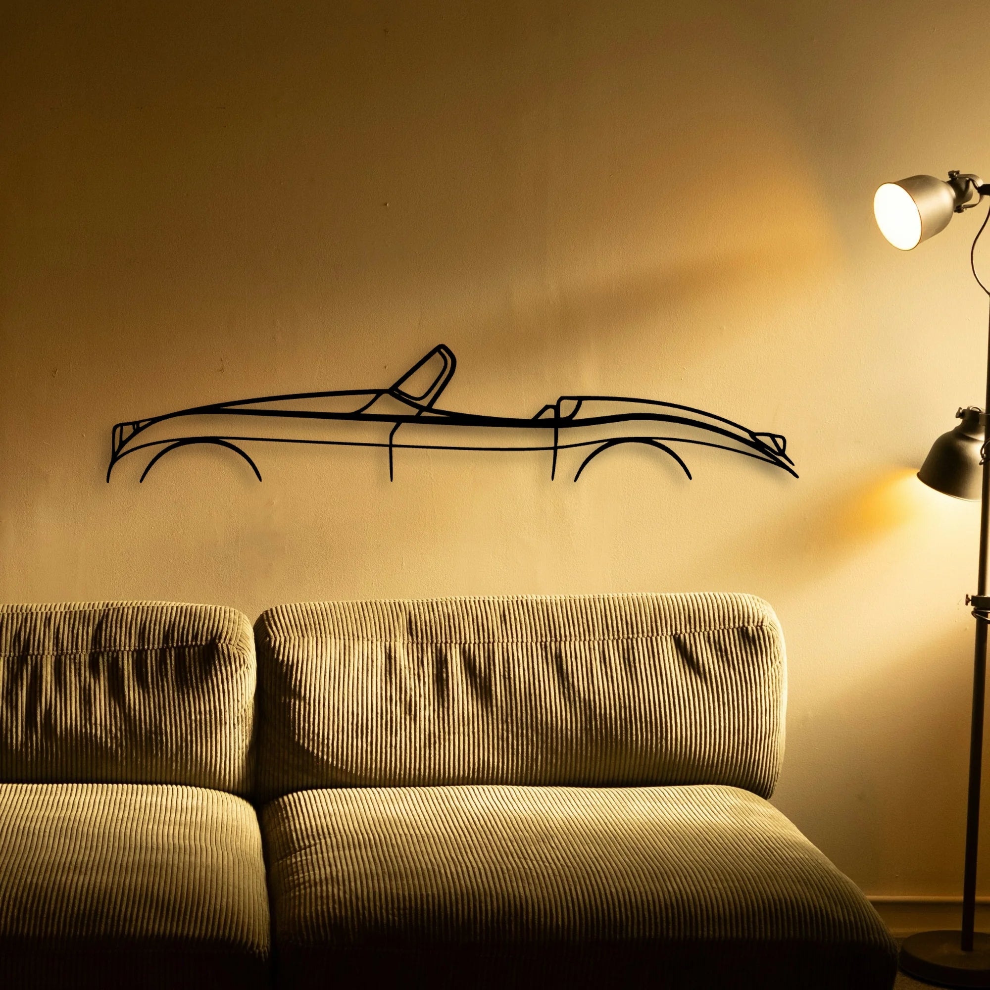 XK150 1959 Classic Silhouette Metal Wall Art - Automotive Garage Decor
