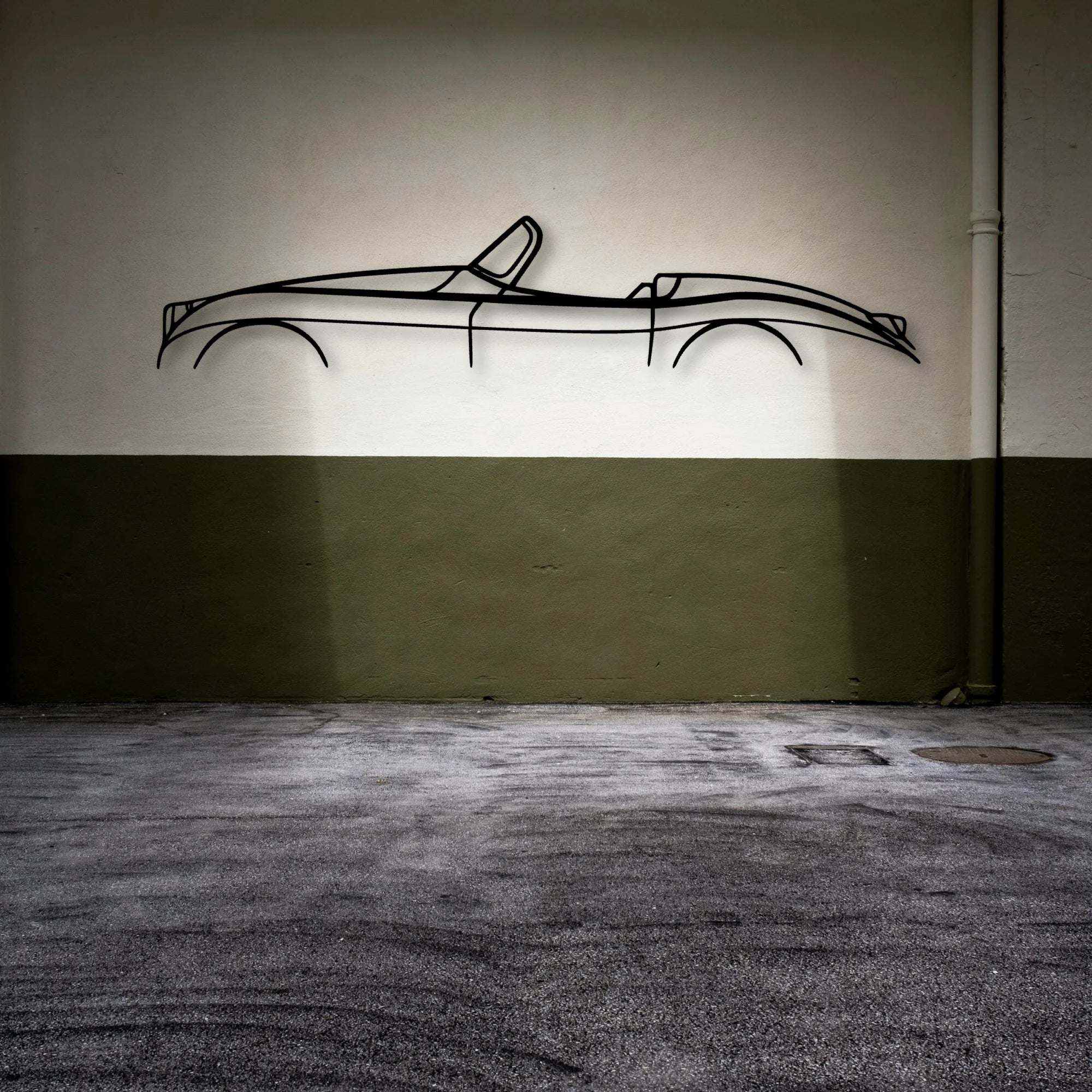 XK150 1959 Classic Silhouette Metal Wall Art - Automotive Garage Decor