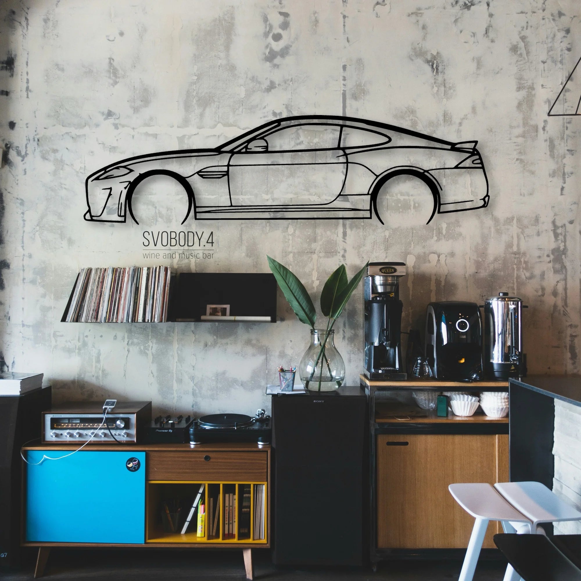XKRS 2 Classic Silhouette Metal Wall Art - Automotive Garage Decor