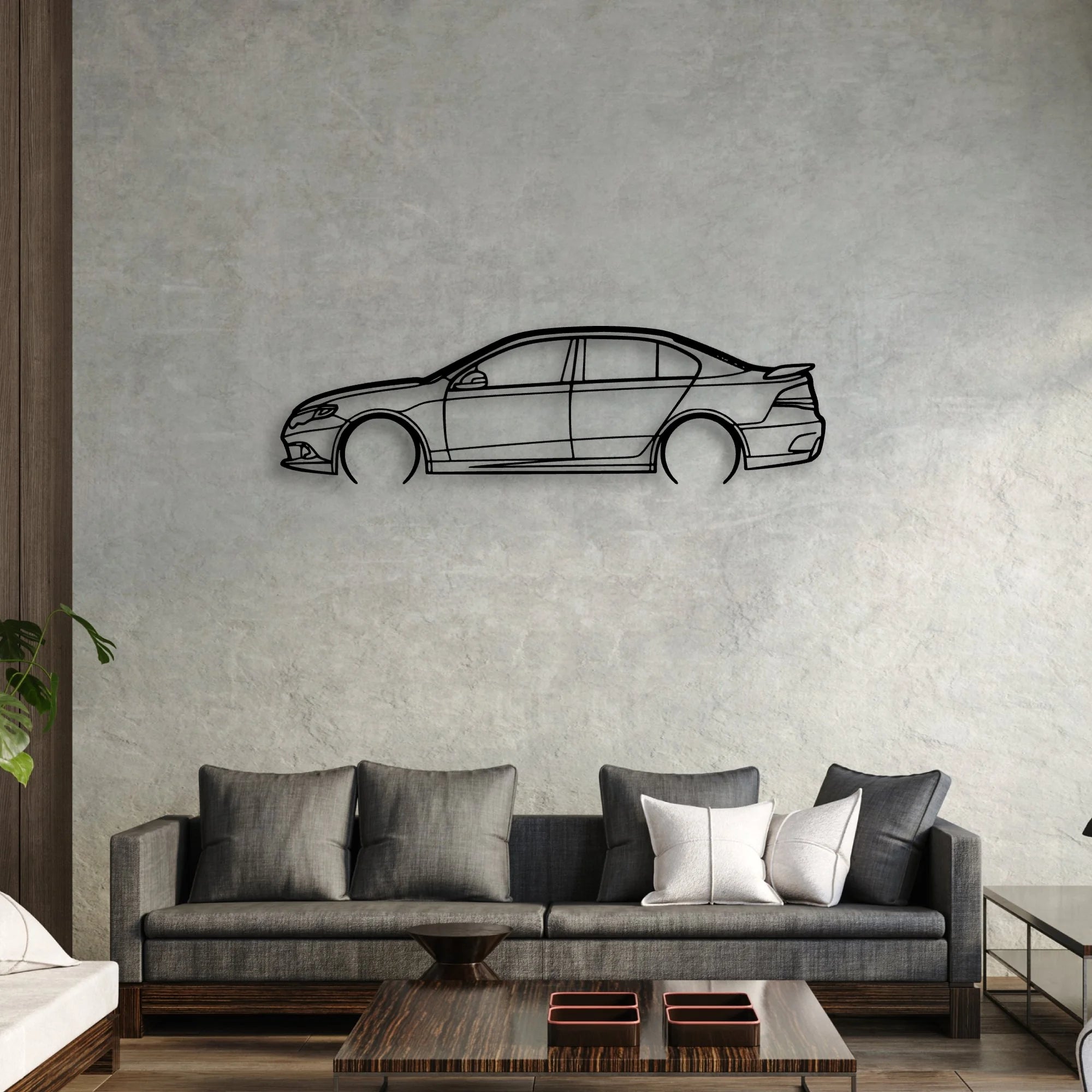 XR50 Turbo 2010 Classic Silhouette Metal Wall Art - Automotive Garage Decor